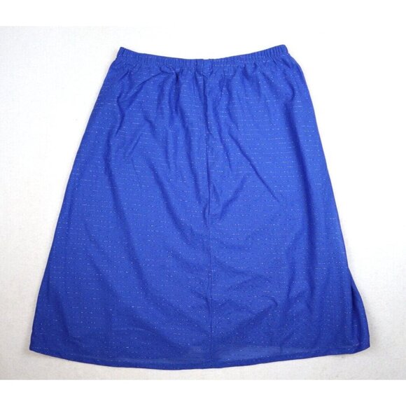 VINTAGE 70s WOMEN'S BLUE 2-PIECE DRESS SKIRT & TOP - GAYLE EVANS - SIZE 12.5 - Picture 11 of 11